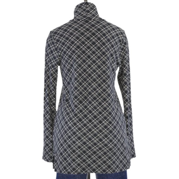 Lands' End Black & Cream Lattice Turtle Neck (XS) - Picture 3 of 3